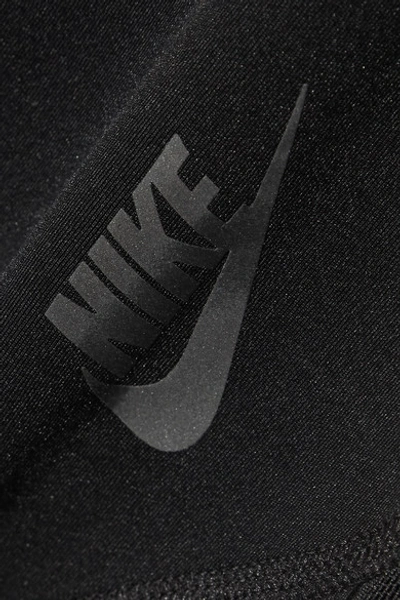 Shop Nike Pro Mesh-paneled Dri-fit Stretch Leggings