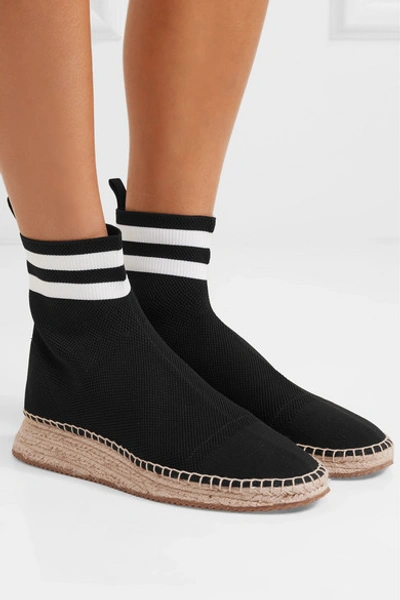 Shop Alexander Wang Dylan Stretch-knit Boots In Black