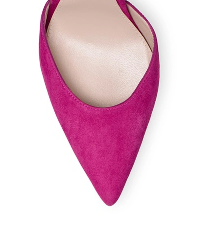 Shop Stuart Weitzman The Eventually Mule In Raspberry Pink Suede