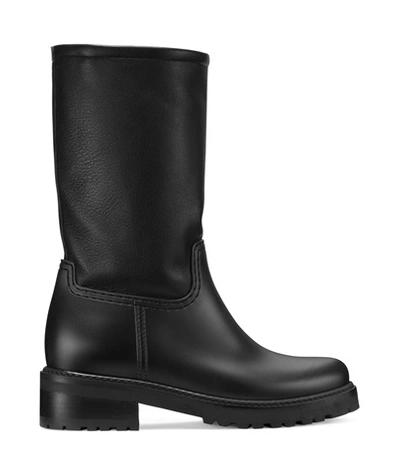 Shop Stuart Weitzman The Novak Boot In Black Medium-shine Leather