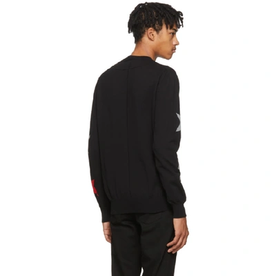Shop Givenchy Black Intarsia Stars Sweater