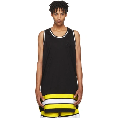Shop Givenchy Black Oversized Striped Tank Top In 001 Black