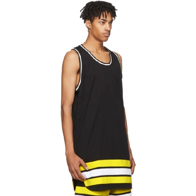 Shop Givenchy Black Oversized Striped Tank Top In 001 Black