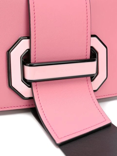 Shop Prada Strap Closure Shoulder Bag In Pink