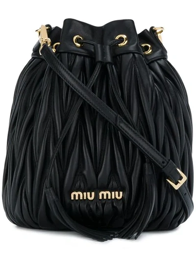 Shop Miu Miu Matelassé Bucket Bag