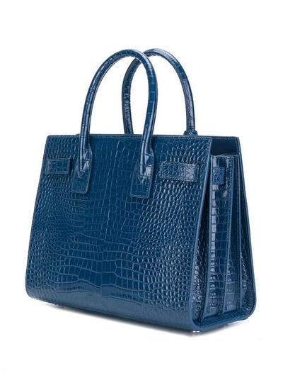 Shop Saint Laurent Mini Sac De Jour  In Blue