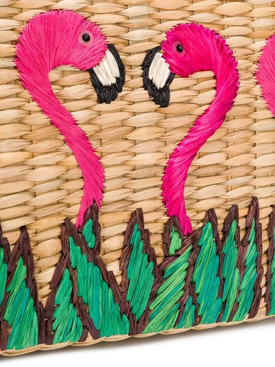 Shop Aranaz Flamingo Embroidered Tote