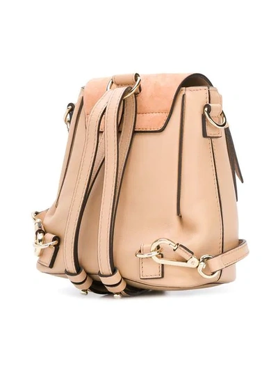 Shop Chloé Faye Mini Backpack In Neutrals