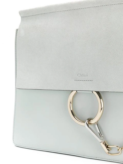 Shop Chloé 'faye' Schultertasche In Grey