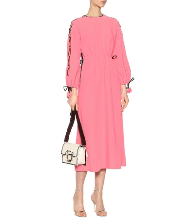 Shop Huishan Zhang Crêpe Dress In Pink