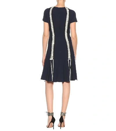 Shop Jonathan Simkhai Dress With Lace-up Detailing In Blue