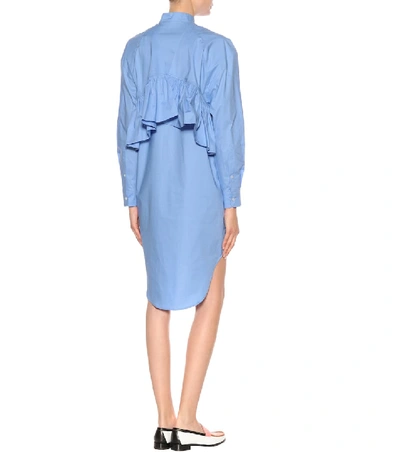 Shop Msgm Cotton Dress In Blue