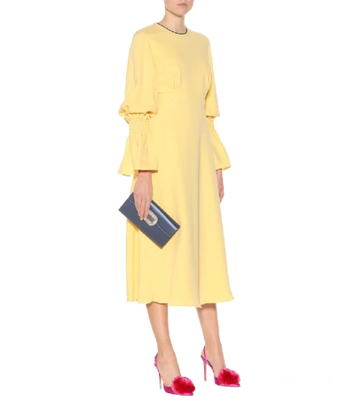 Shop Roksanda Duana Silk Dress In Yellow
