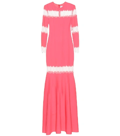 Shop Huishan Zhang Long-sleeved Dress In Pink