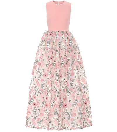 Shop Huishan Zhang Sleeveless Fil Coupé Dress In Pink