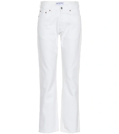 Shop Balenciaga High-waisted Jeans In White