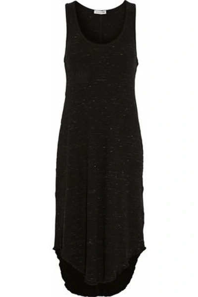 Shop Rag & Bone Woman Marled Ribbed-knit Cotton-blend Midi Dress Black