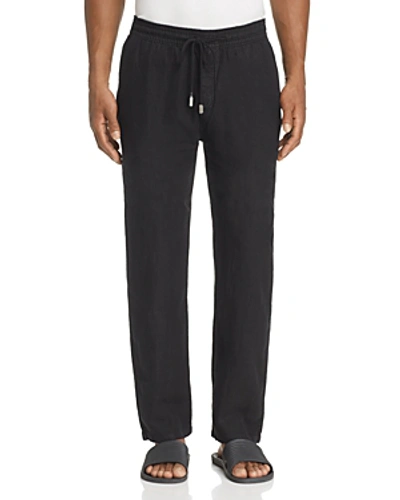 Shop Vilebrequin Drawstring Regular-fit Pants In Black