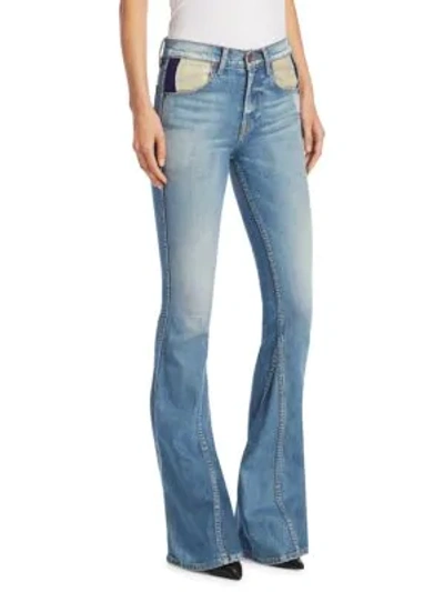 Shop Tre By Natalie Ratabesi The Cher Wide Leg Flare Jeans In Blue