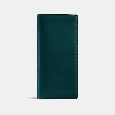 Shop Coach Boxed Breast Pocket Wallet In Forest