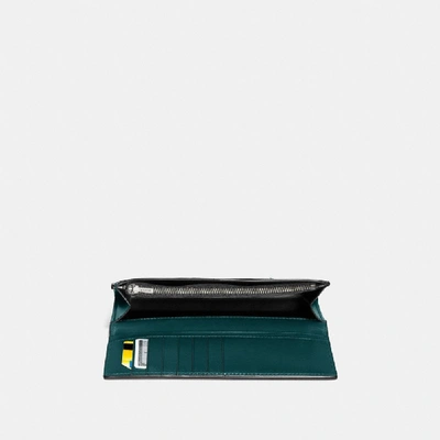 Shop Coach Boxed Breast Pocket Wallet In Forest