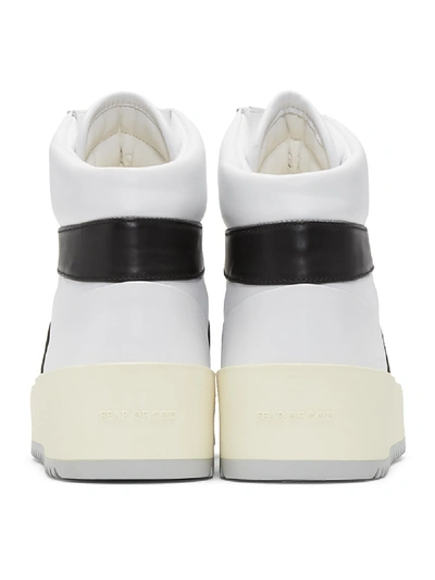 Shop Fear Of God White & Black Basketball High-top Trainers