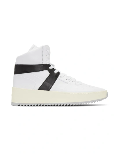 Shop Fear Of God White & Black Basketball High-top Sneakers