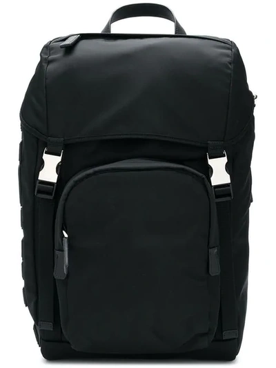 Shop Prada Logo Applique Backpack