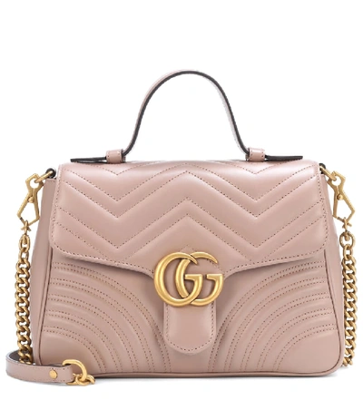 Shop Gucci Gg Marmont Small Shoulder Bag In Pink