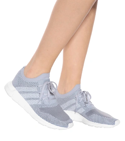 Shop Adidas Originals Swift Run Primeknit Sneakers In Grey
