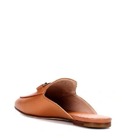 Shop Tod's Leather Slippers