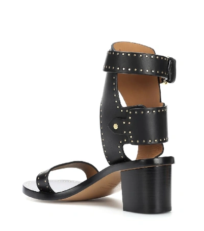 Shop Isabel Marant Jaeryn Studded Leather Sandals In Black