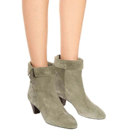 Shop Isabel Marant Dyna Suede Ankle Boots