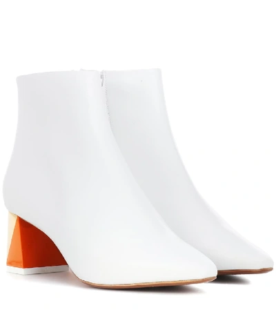 Shop Neous Alpha Leather Ankle Boots In White