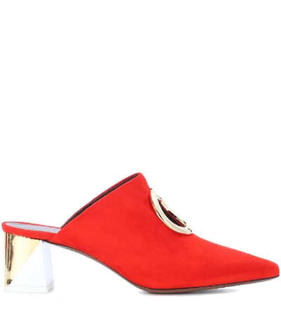 Shop Neous Pleione Suede Mules In Red