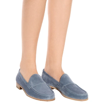 Shop Pierre Hardy Hardy Suede Loafers In Llue