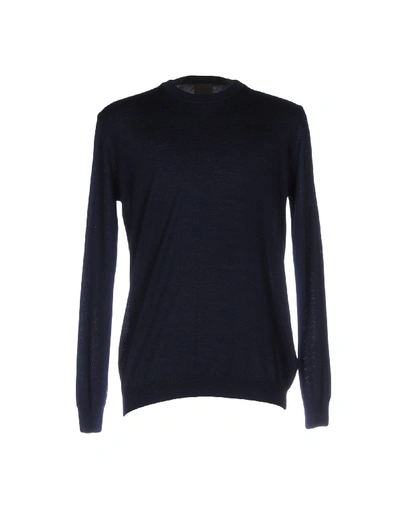 Shop Oscar Jacobson Sweater In Dark Blue