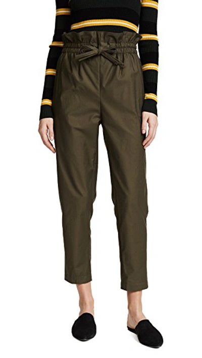 Shop Emerson Thorpe Heidi Paper Bag Pants In Army