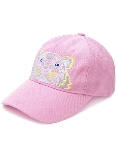 Shop Kenzo Tiger Canvas Cap - Pink