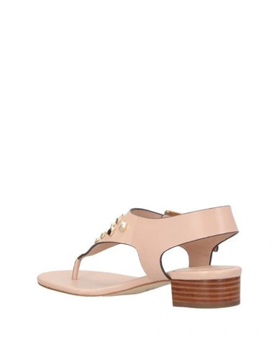 Shop Michael Michael Kors Toe Strap Sandals In Pale Pink