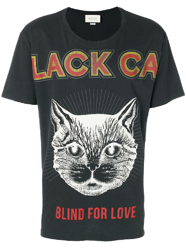 gucci black cat t shirt