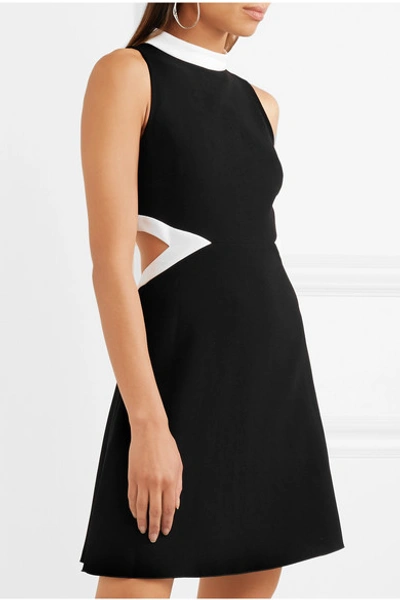 Shop Rachel Zoe Constance Cutout Crepe Mini Dress In Black