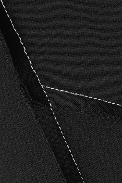Shop The Row Didi Paneled Stretch-cady Maxi Dress In Black