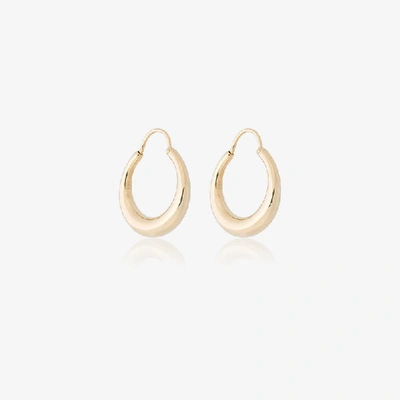 Shop All Blues Gold Vermeil Polished Fat Baby Snake Earrings In Metallic