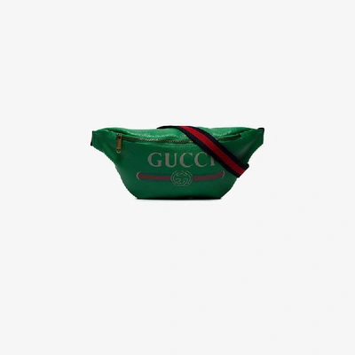 Shop Gucci Logo Motif Cross-body Bag In Green