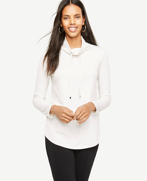 winter white cowl neck sweater