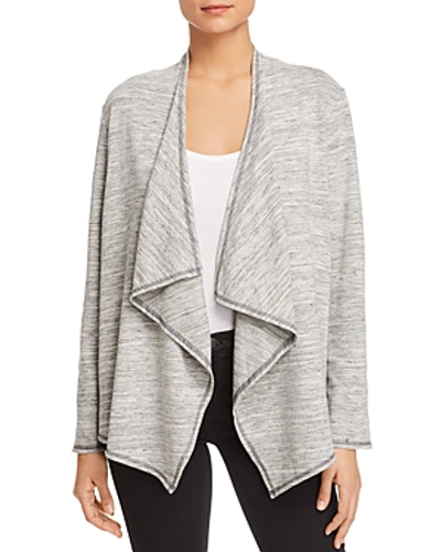 Shop Status By Chenault Draped Open-front Cardigan In Gray