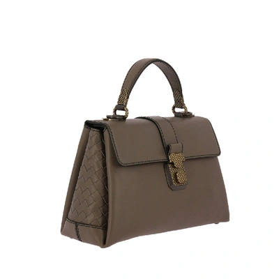 Shop Bottega Veneta Handbag Shoulder Bag Women  In Grey
