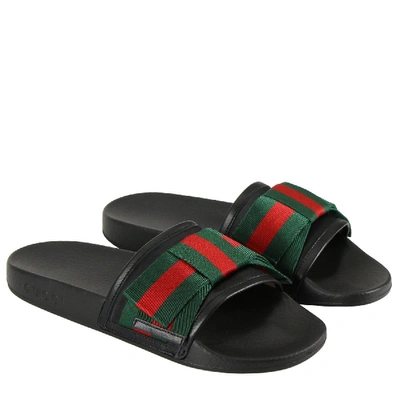 Shop Gucci Flat Sandals Shoes Women  In Black