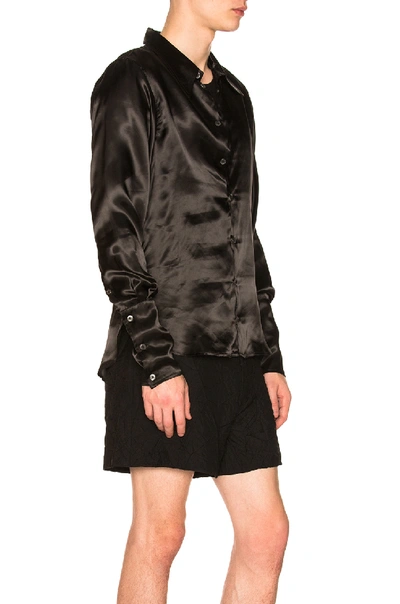 Shop Ann Demeulemeester Silk Shirt In Black